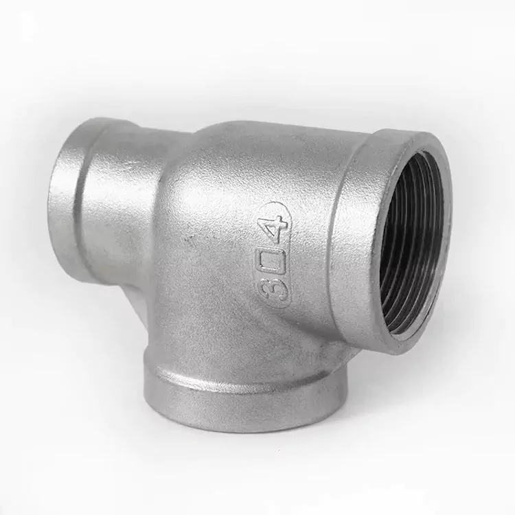 Tee latérale petite pour plomberie en acier inoxydable BSP