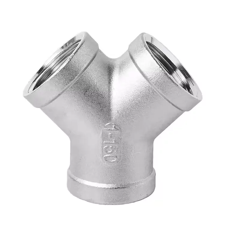 Tee filettata maschile BSP in acciaio inox