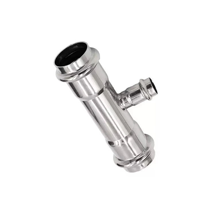 Tee di riduzione doppia pressa