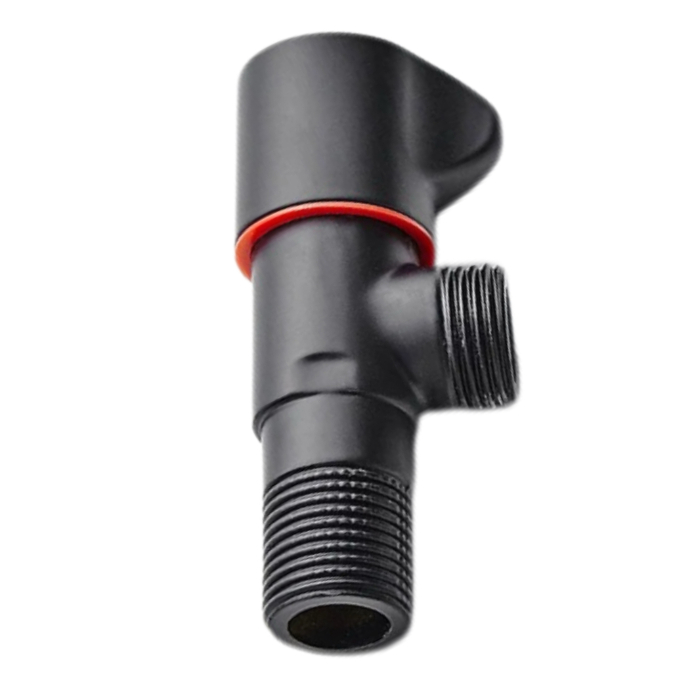 Valve d'angle gris métallisé Ensemble de valve d'arrêt universelle d'eau chaude et froide