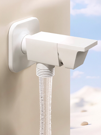 Cream-White Wall-Mounted Hot And Cold Water Inlet Valve