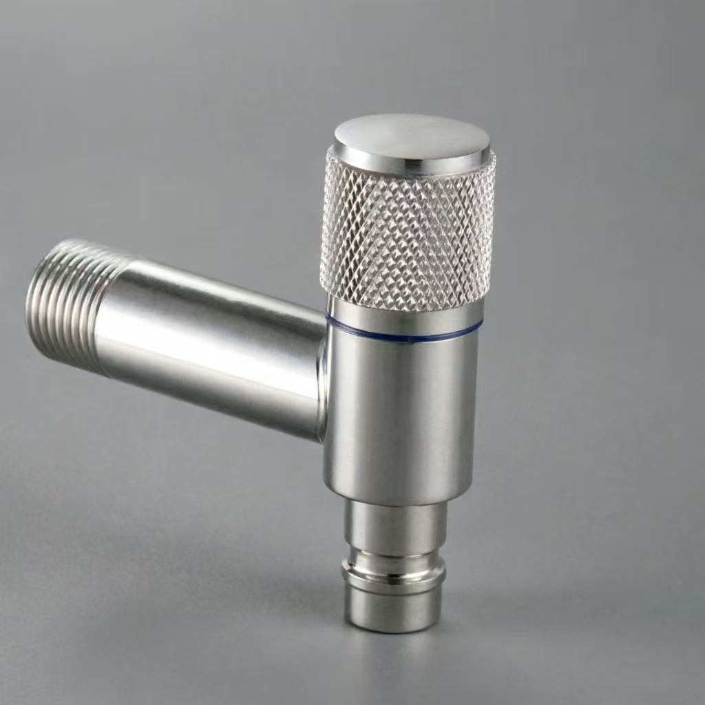 Extended Knurled Handle Water-Stop Angle Valve