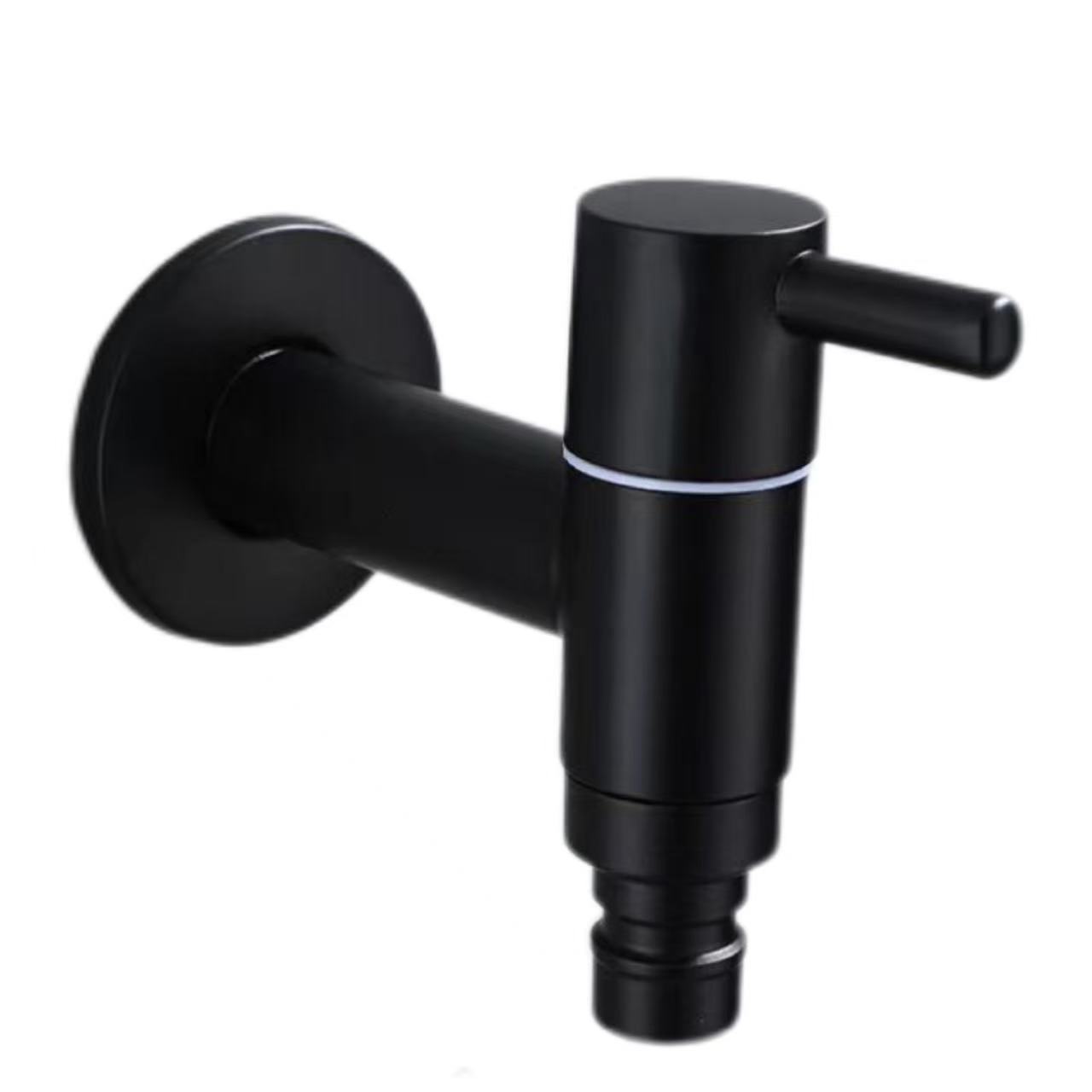 Valve d'arrestu d'acqua à apertura rapida à manicu drittu neru puru