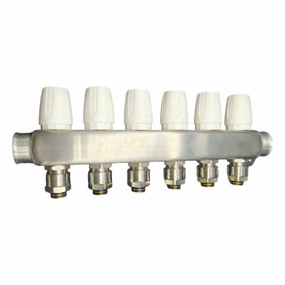 Manifold in acciaio inox di cuntrollu intelligente di a temperatura