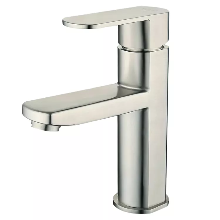 Rubinetto per lavabo a colonna quadrata rotonda, calda è fredda