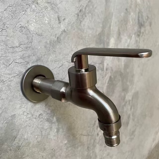 Rubinetto à apertura rapida in acciaio inox spazzolatu
